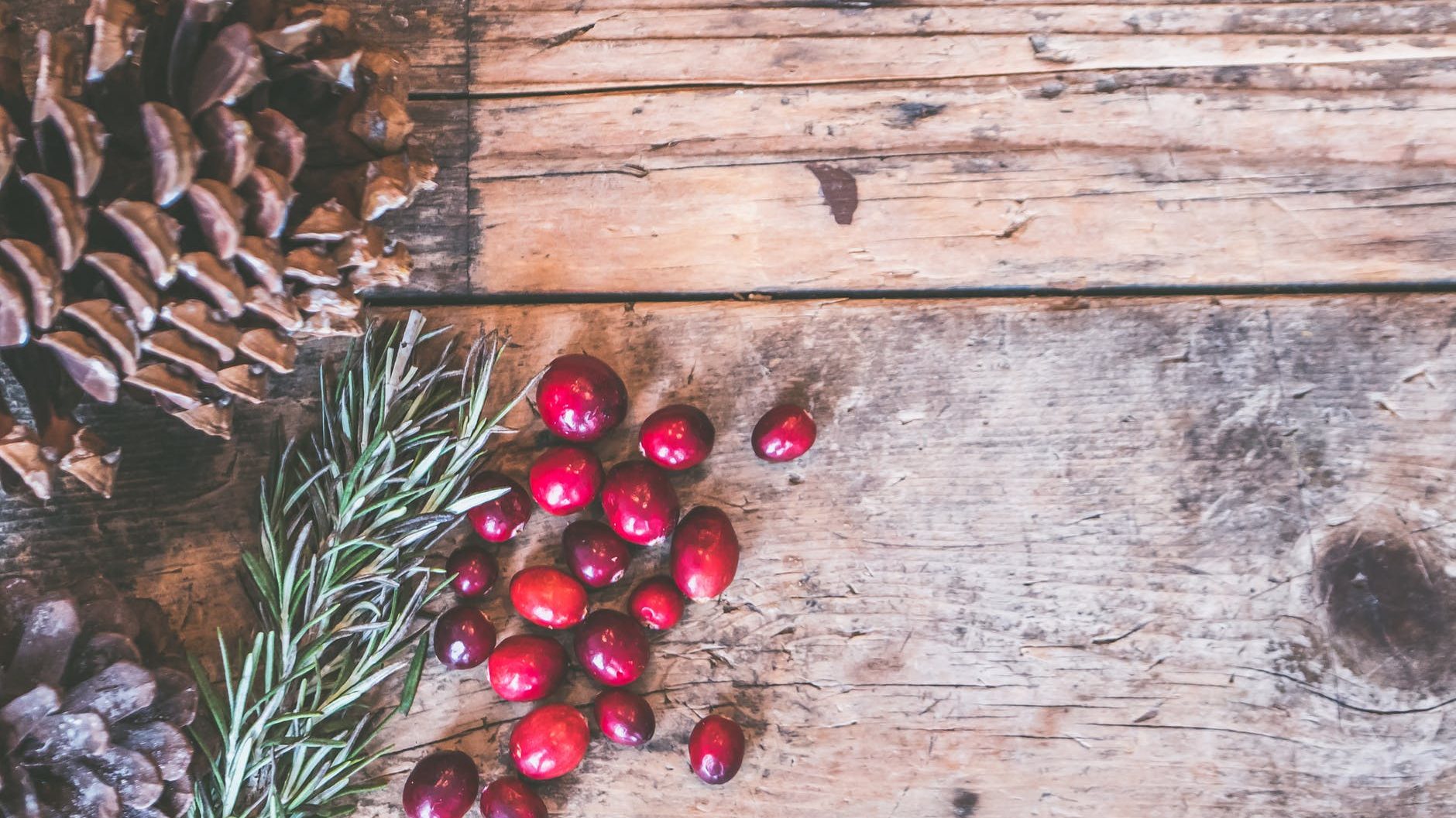 red fruits on table